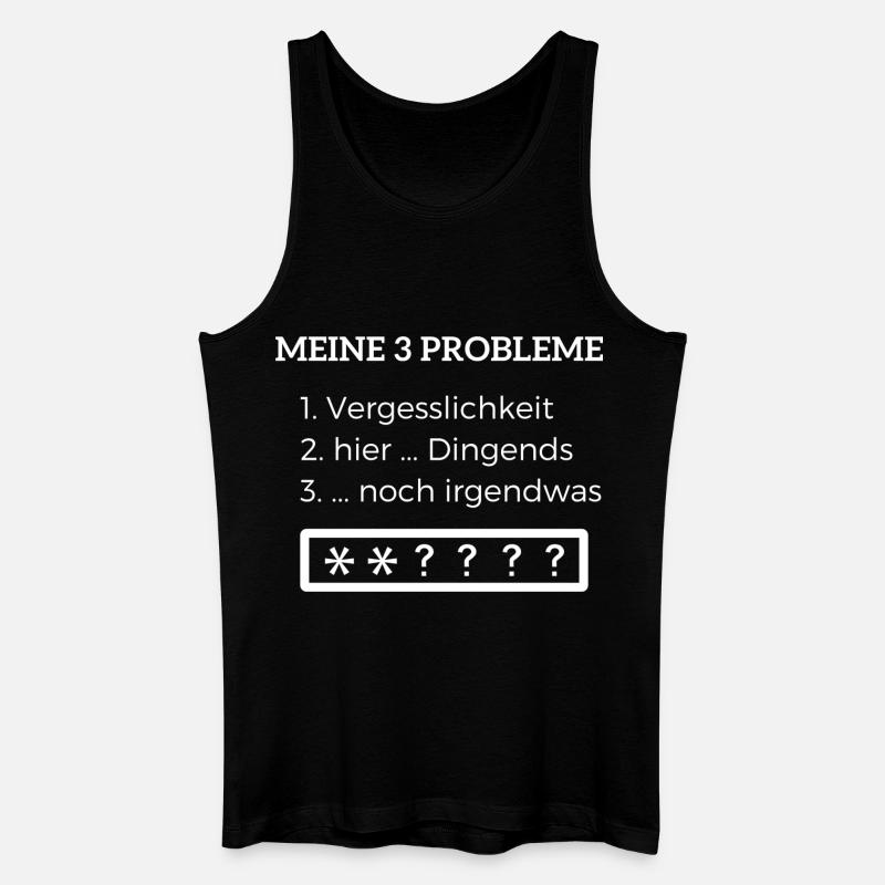 Meine 3 Probleme - Männer Bio Tank Top - Schwarz