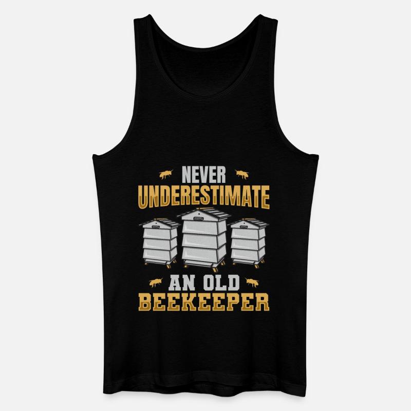 Never Underestimate An Old Beekeeper - Männer Bio Tank Top - Schwarz
