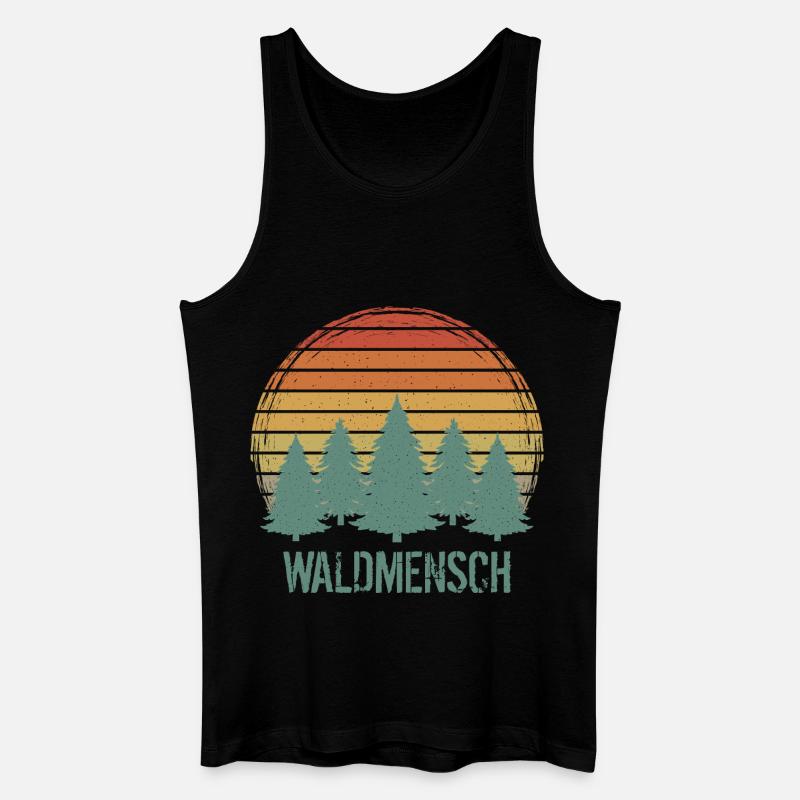 Waldmensch Wald Mensch - Männer Bio Tank Top - Schwarz