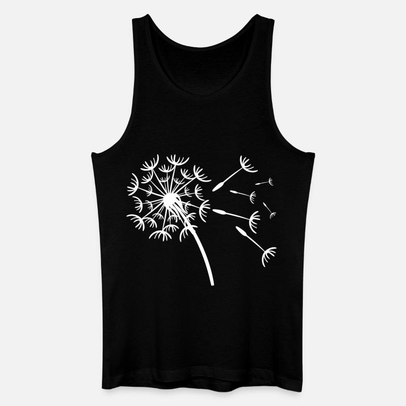 Verspieltes Pusteblumen-Design - Männer Bio Tank Top - Schwarz