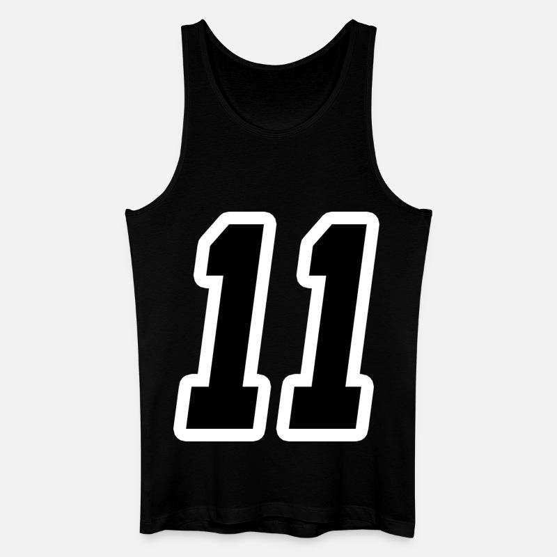 Nummer elf 11 - Männer Bio Tank Top - Schwarz