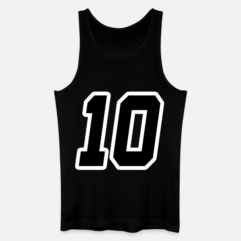 Nummer zehn 10 - Männer Bio Tank Top - Schwarz