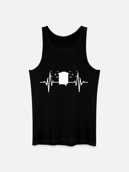 Beehive Heartbeat - Men’s Organic Tank Top - black