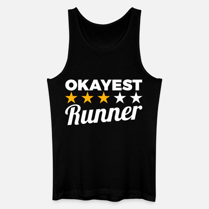 Durchschnittlicher Läufer - Männer Bio Tank Top - Schwarz
