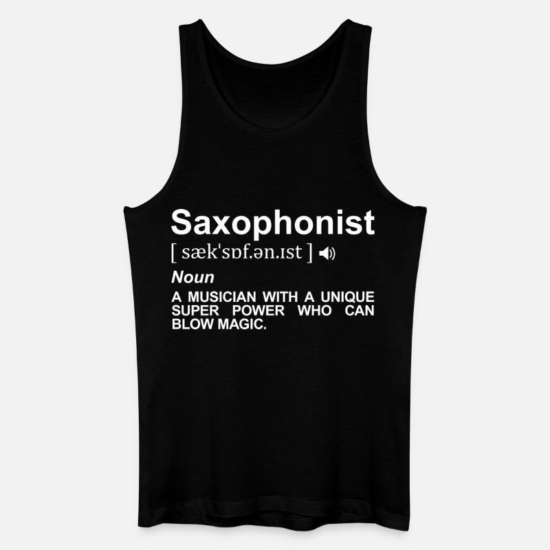Saxophonist Wörterbuch - Männer Bio Tank Top - Schwarz