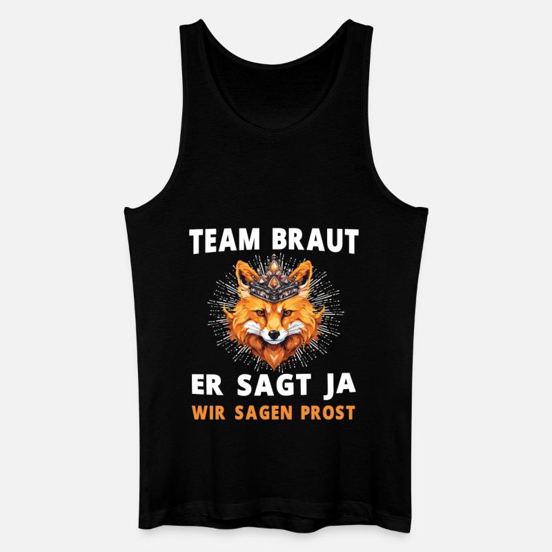 Hochzeit Junggesellenabschied Fuchs Bräutigam - Männer Bio Tank Top - Schwarz