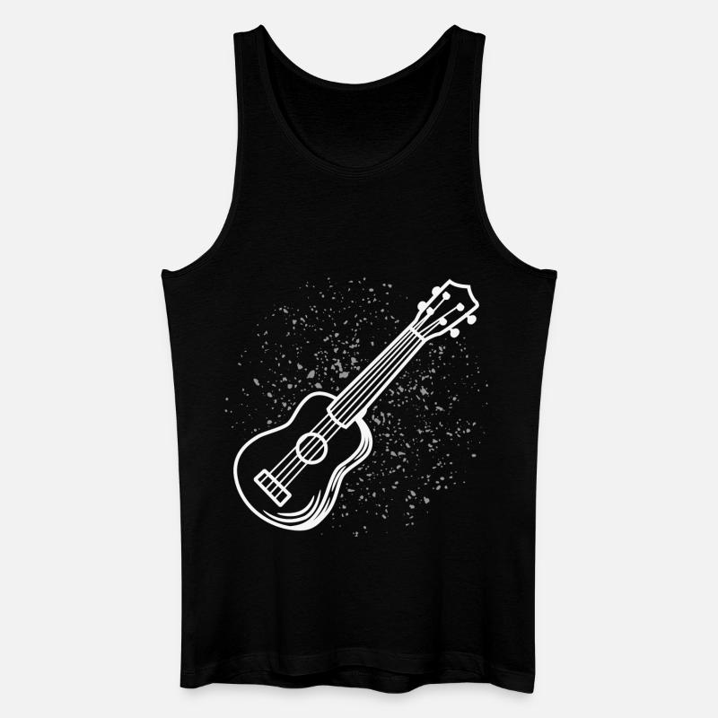 Ukulele Skizze - Männer Bio Tank Top - Schwarz