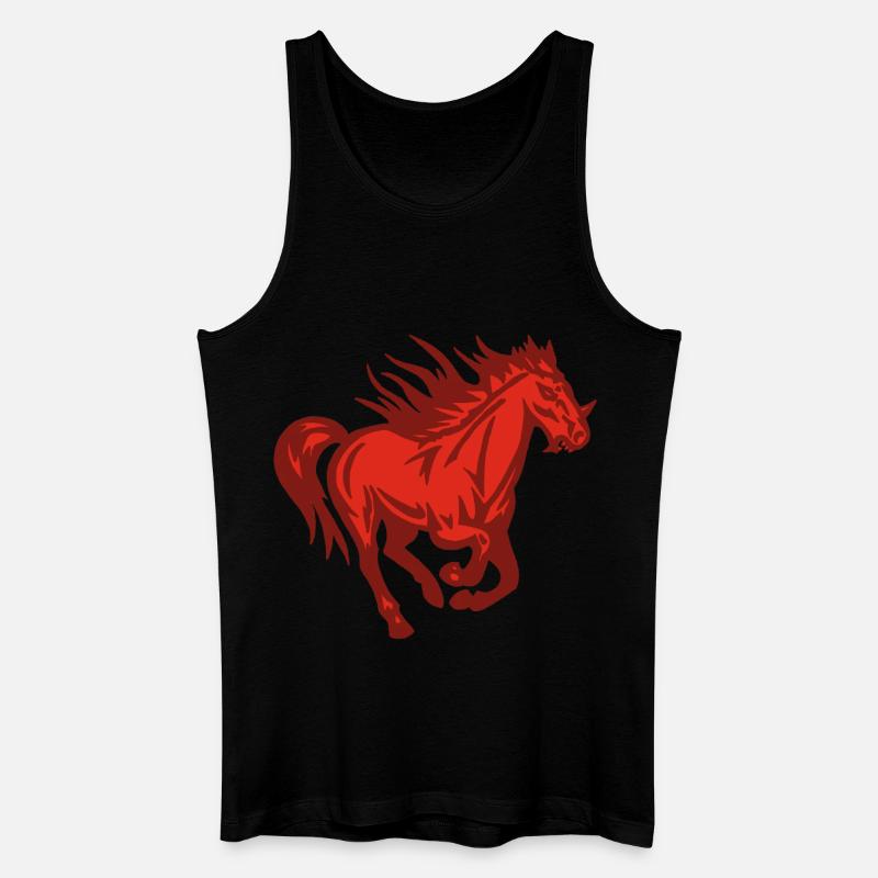 Dämonisches Pferd - Männer Bio Tank Top - Schwarz