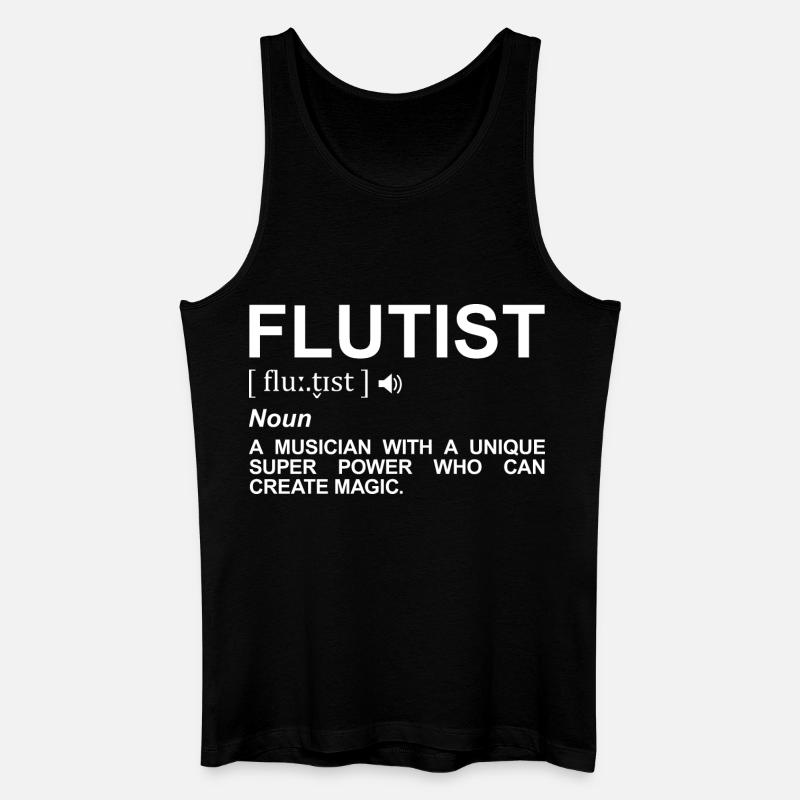 Flötist Definition - Männer Bio Tank Top - Schwarz