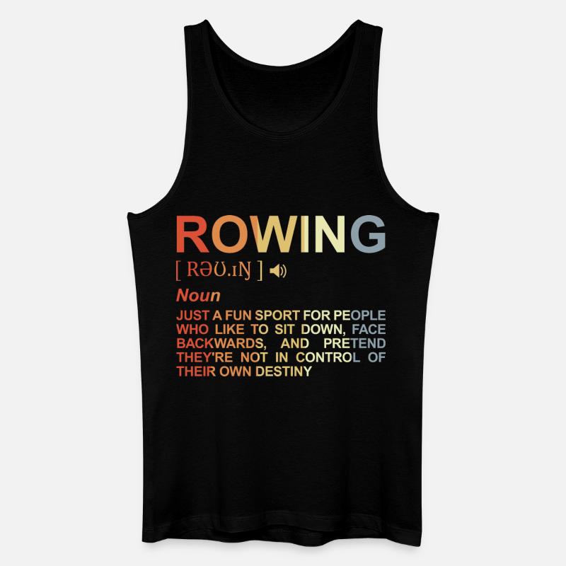 Rudern Begriff - Männer Bio Tank Top - Schwarz