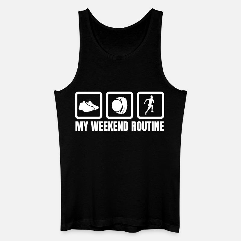 Läufer Wochenende - Männer Bio Tank Top - Schwarz