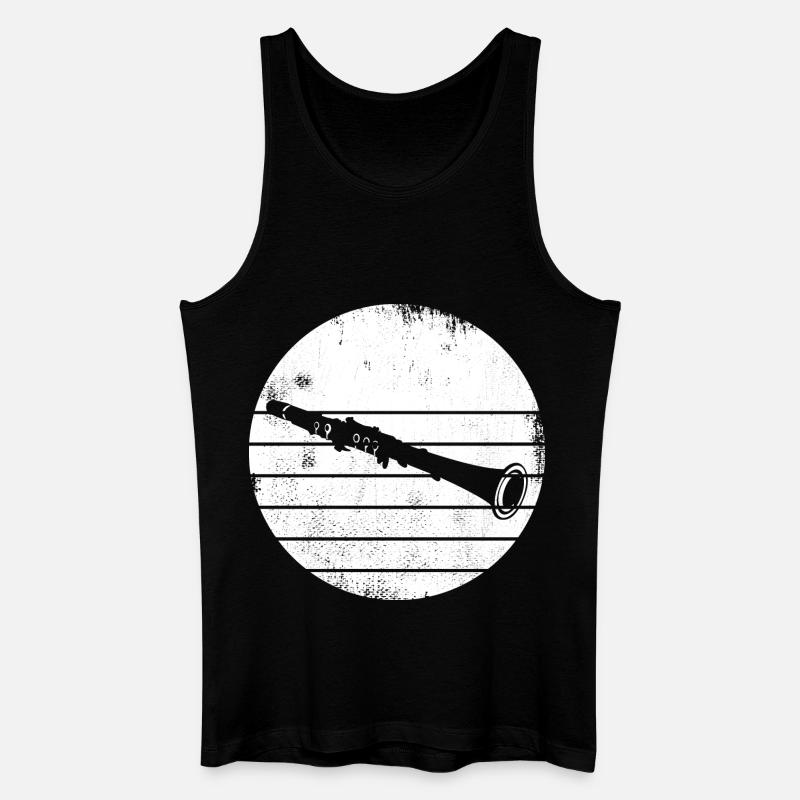 Klarinette Skizze - Männer Bio Tank Top - Schwarz