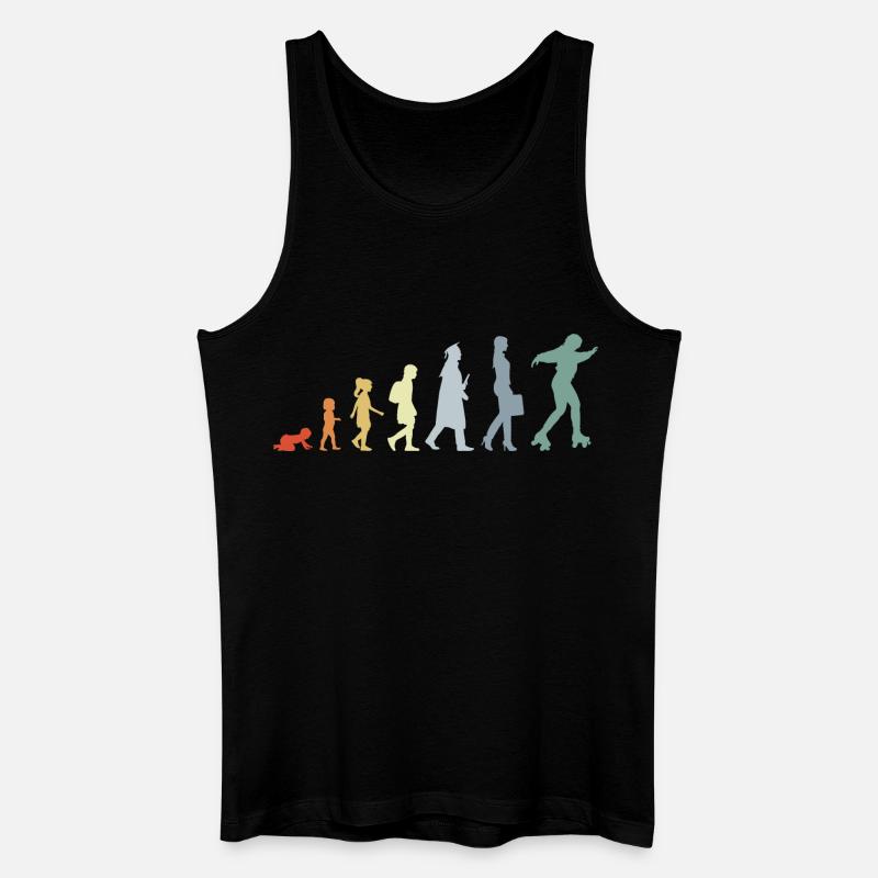 Roller Skater Evolution - Männer Bio Tank Top - Schwarz