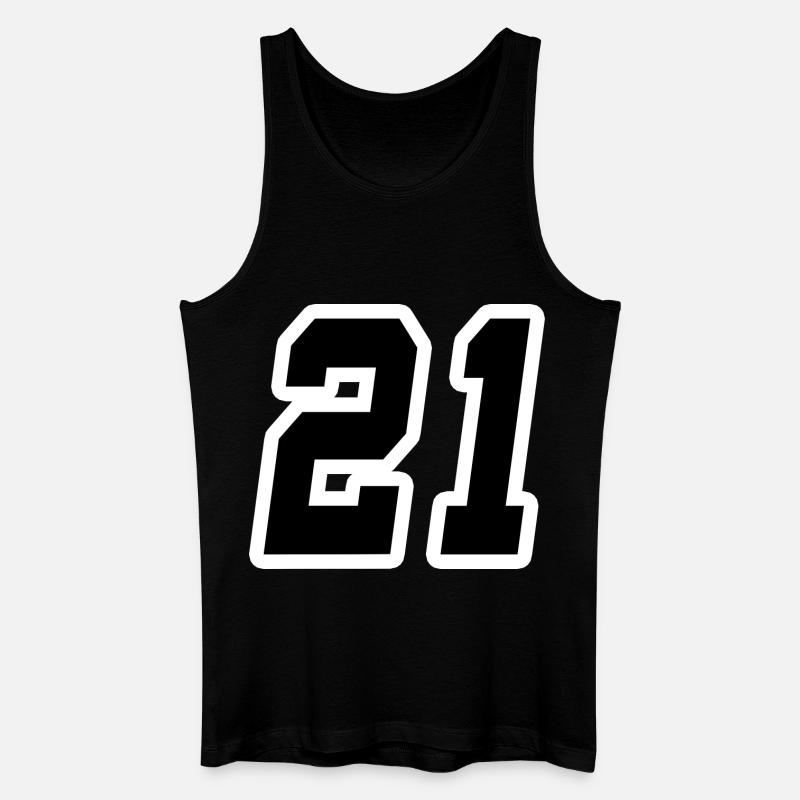 Nummer einundzwanzig 21 - Männer Bio Tank Top - Schwarz