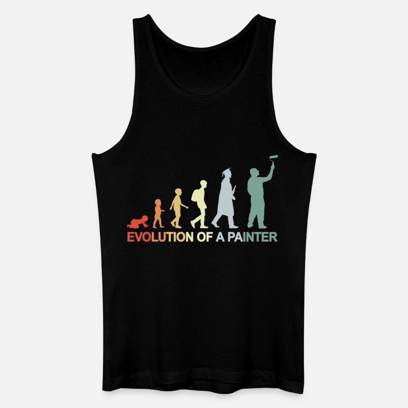 Maler Lackierer Evolution - Männer Bio Tank Top - Schwarz