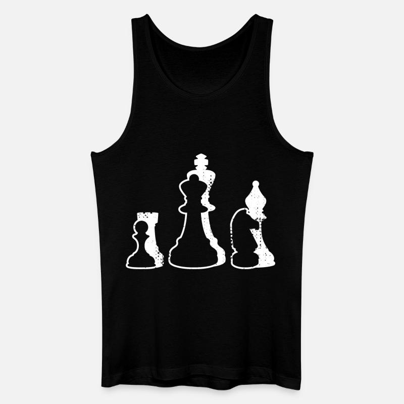Schachfiguren - Männer Bio Tank Top - Schwarz
