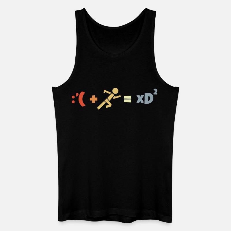 Witzige Laufformel - Männer Bio Tank Top - Schwarz