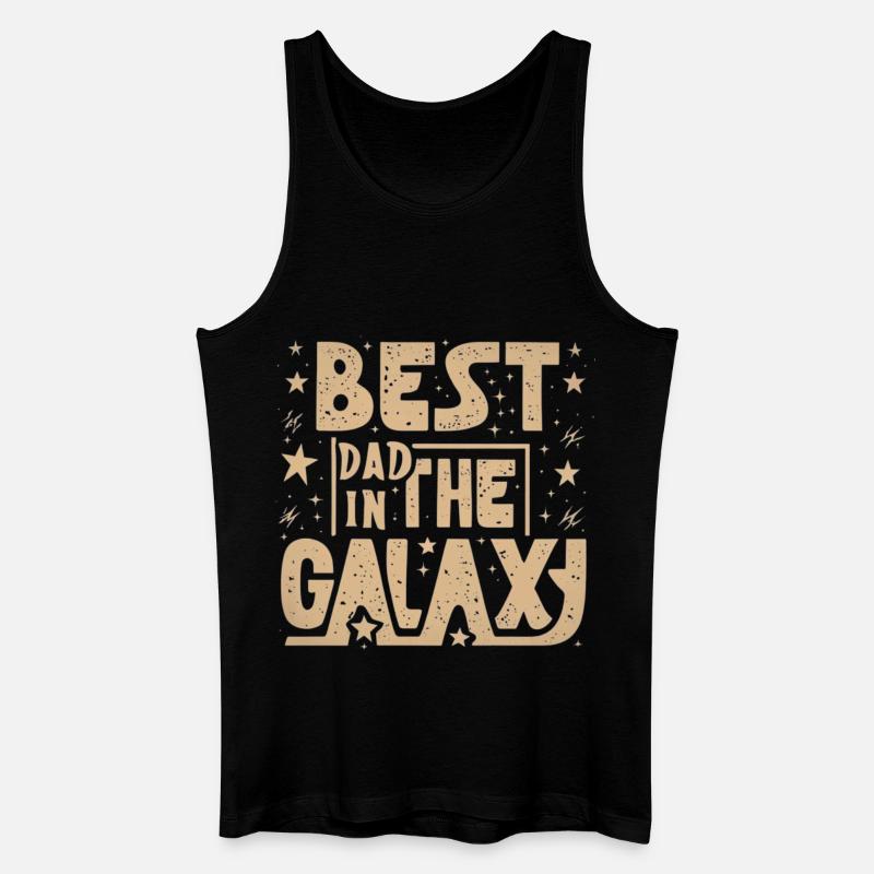 Bester Papa Galaxy - Männer Bio Tank Top - Schwarz