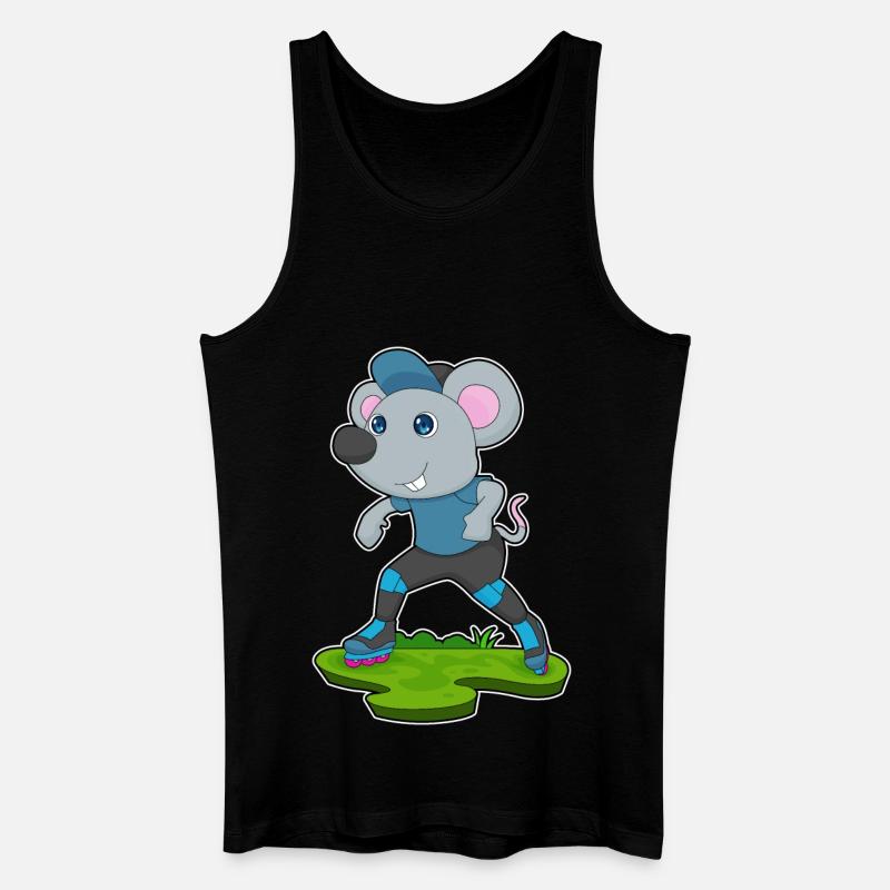 Maus Inline skating Inline skates - Männer Bio Tank Top - Schwarz