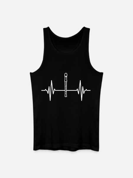 Palpitations de flûte - Débardeur bio Homme - noir