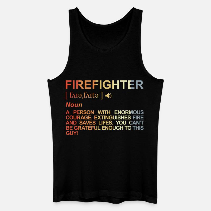 Feuerwehrmann Begriff - Männer Bio Tank Top - Schwarz
