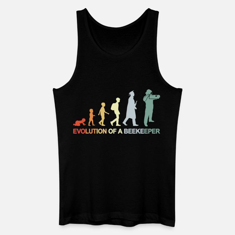 Imker Evolution - Männer Bio Tank Top - Schwarz