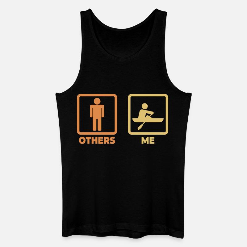 Ruderer Strichfigur - Männer Bio Tank Top - Schwarz