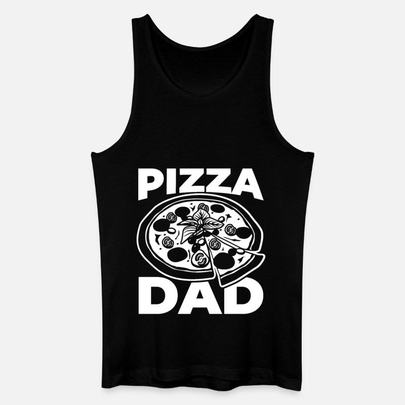 Pizza Papa - Männer Bio Tank Top - Schwarz