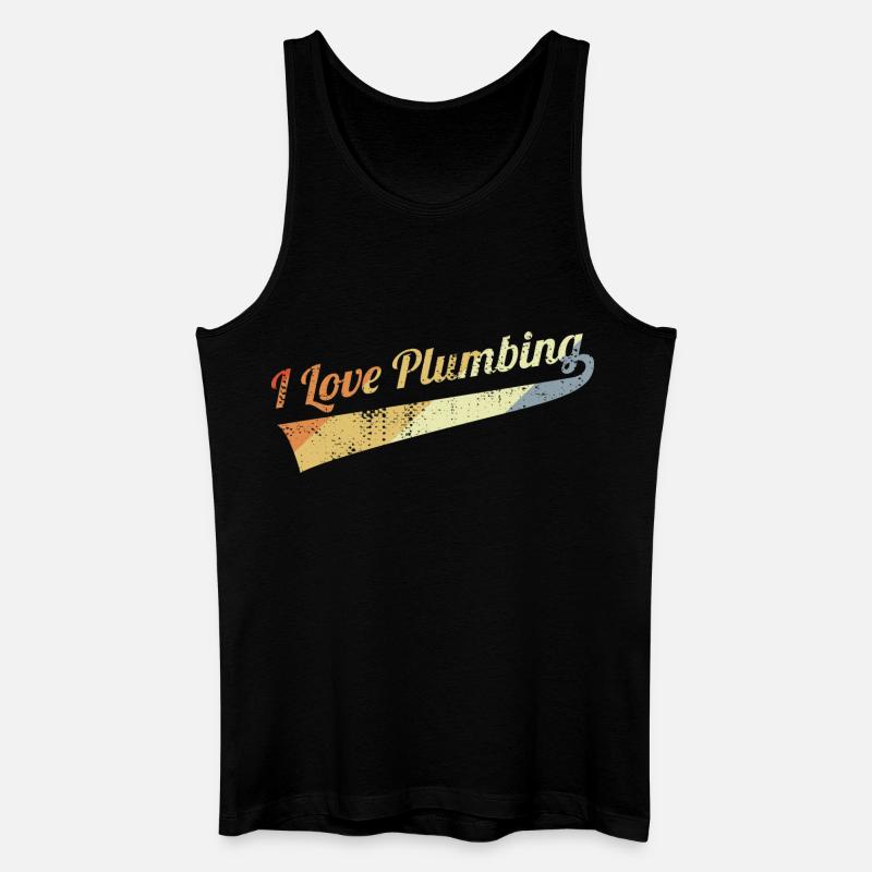 Ich liebe Klempnern - Männer Bio Tank Top - Schwarz