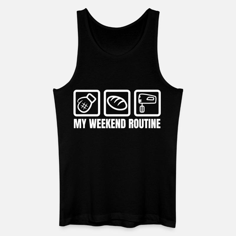 Lustiges Bäcker Wochenende - Männer Bio Tank Top - Schwarz