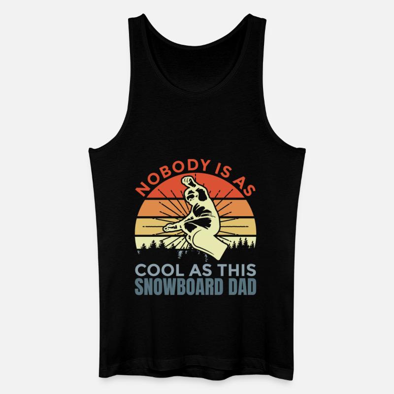 Snowboard Dad - Männer Bio Tank Top - Schwarz
