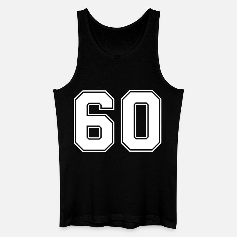 Nummer 60 - Männer Bio Tank Top - Schwarz