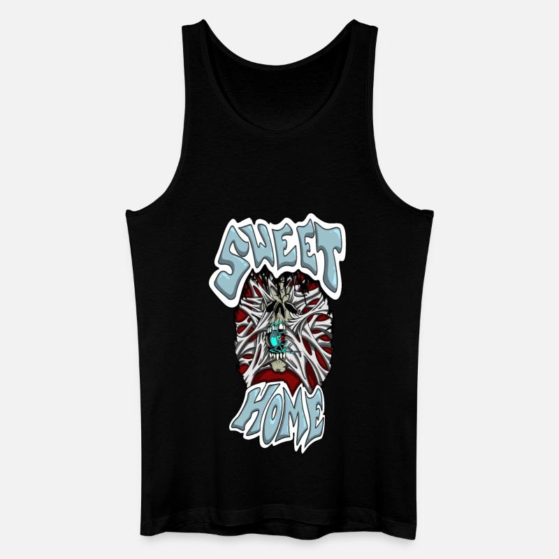 Süßes Zuhause - Männer Bio Tank Top - Schwarz