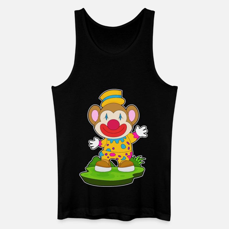 Affe Clown - Männer Bio Tank Top - Schwarz