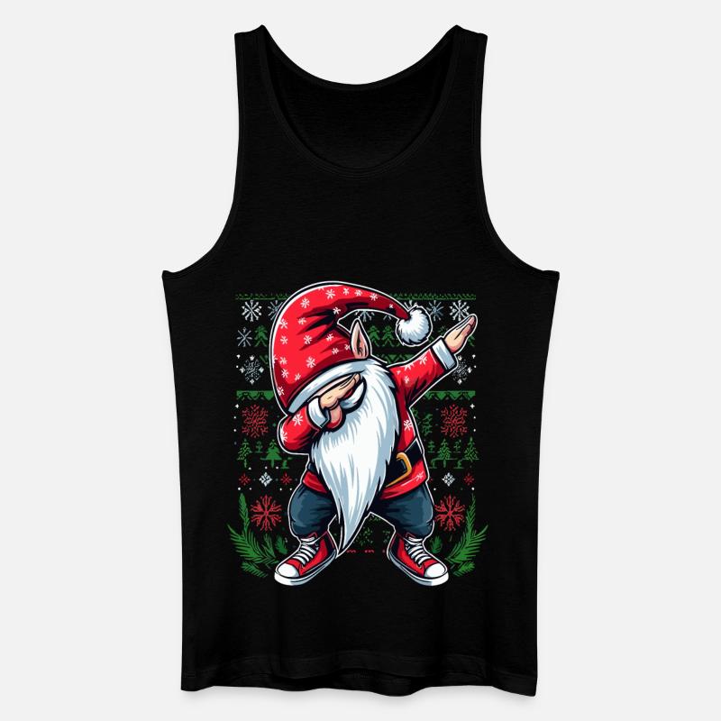 Dabbing Nikolaus Ugly Christmas - Männer Bio Tank Top - Schwarz