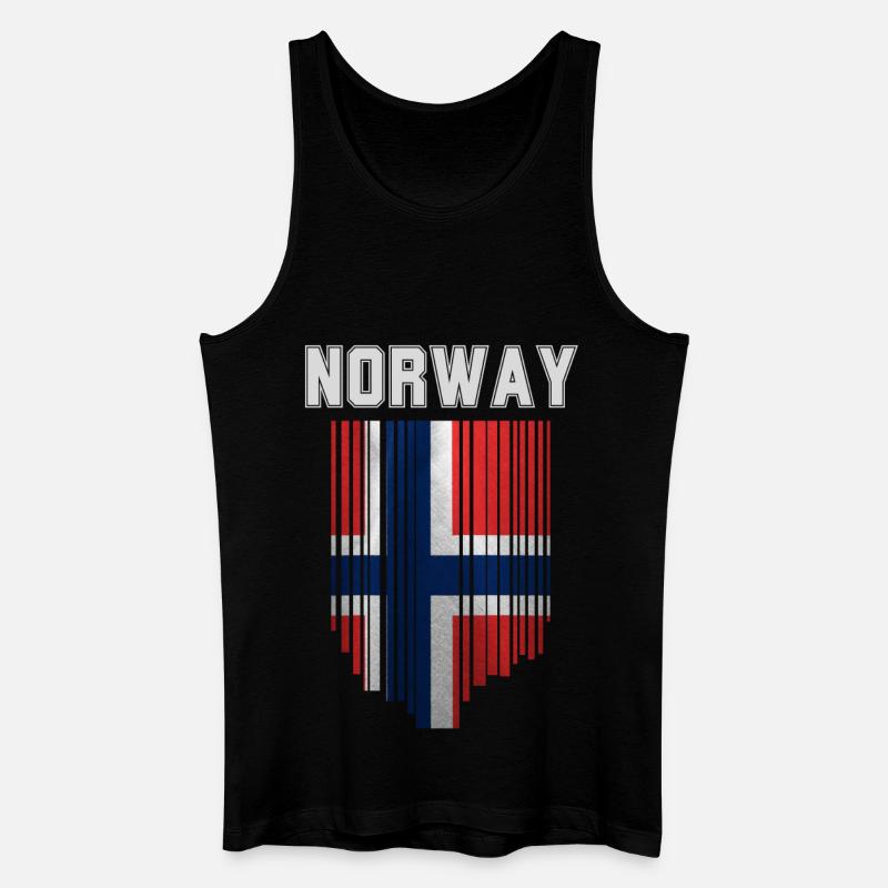 Flagge von Norwegen - Männer Bio Tank Top - Schwarz