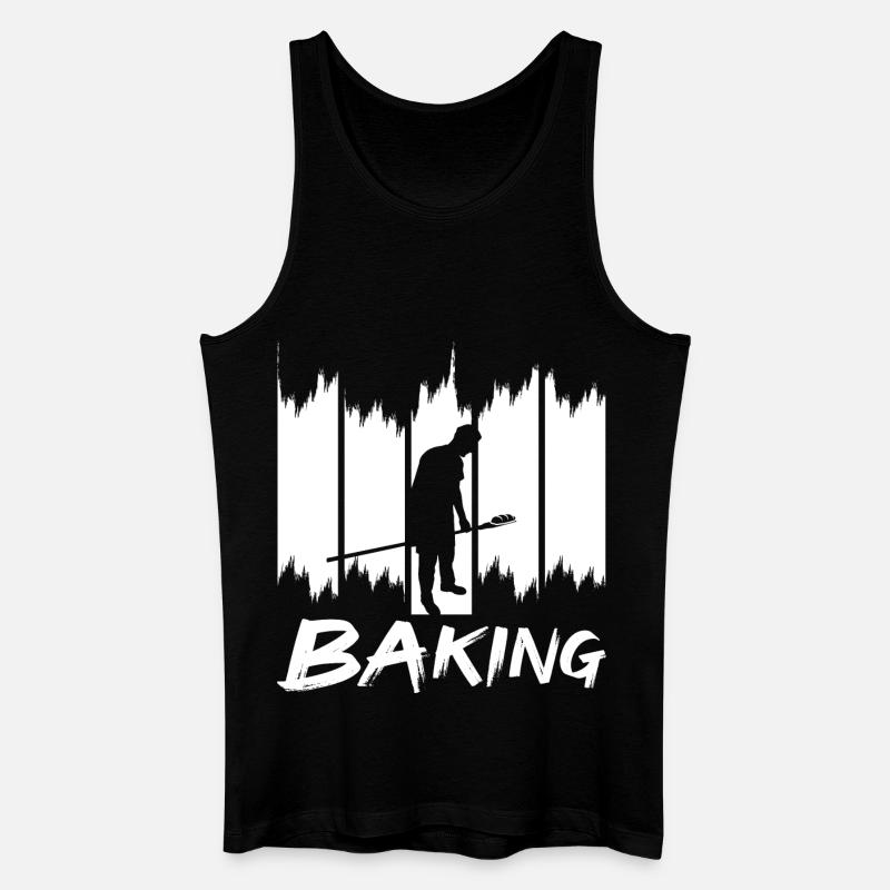 Lustiges Backen - Männer Bio Tank Top - Schwarz
