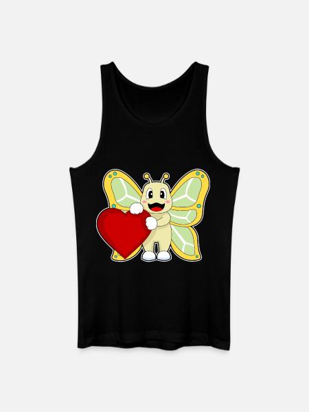 Butterfly Heart - Men’s Organic Tank Top - black
