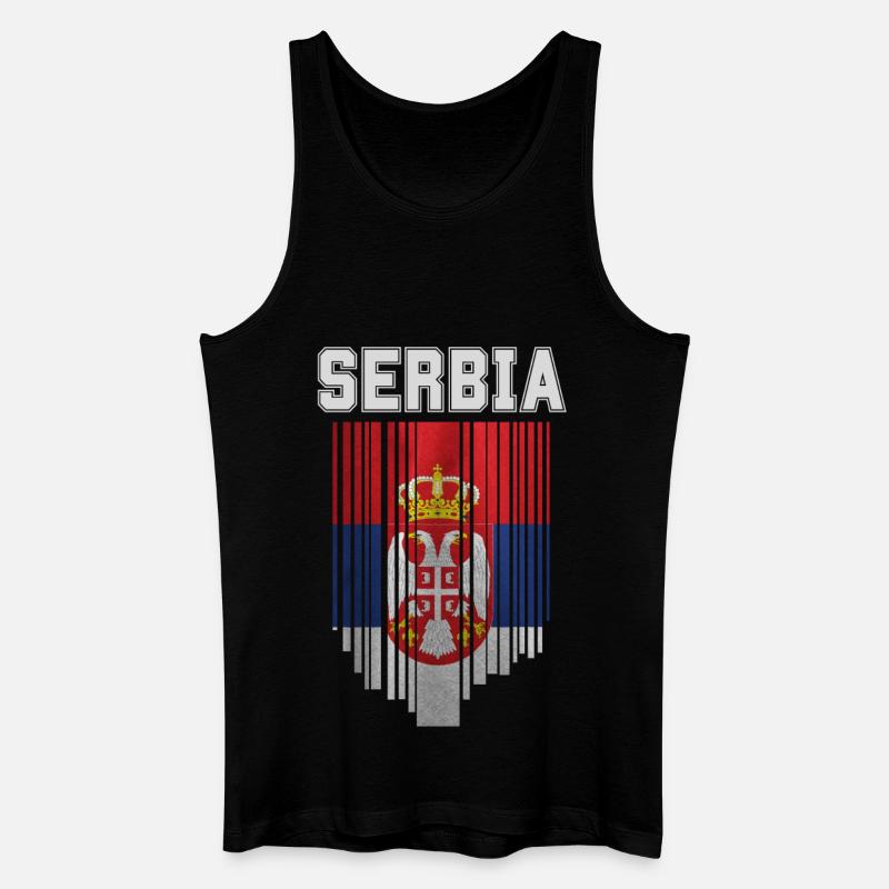 Flagge Serbiens, serbischer Stolz - Männer Bio Tank Top - Schwarz