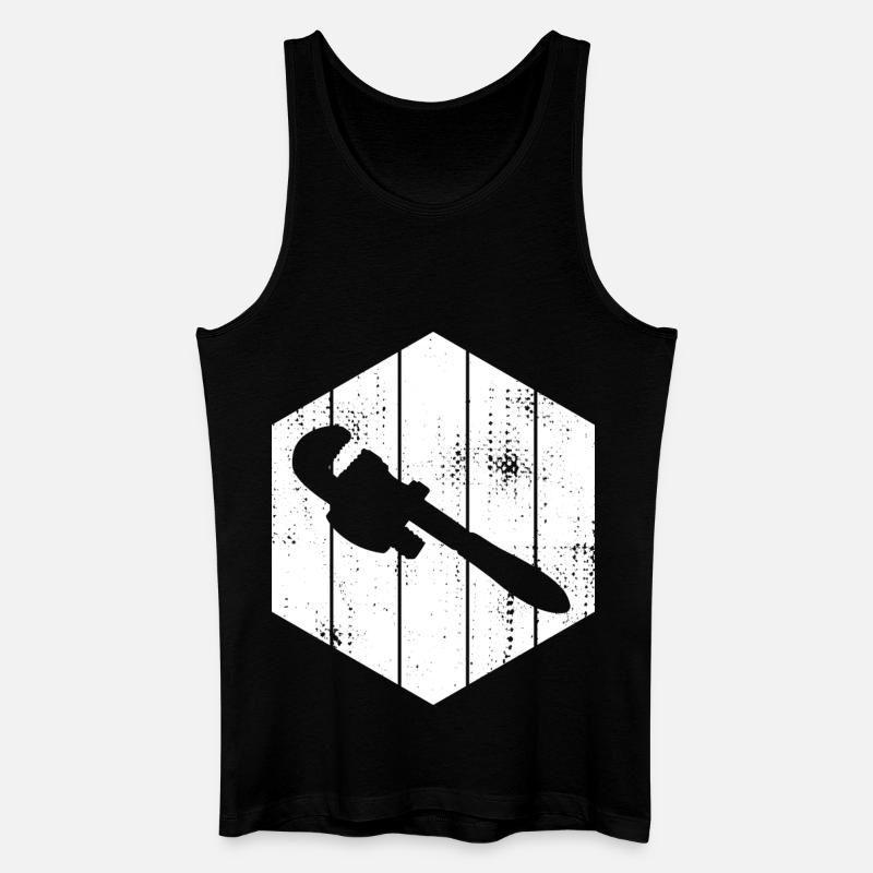 Rohrzange Skizze - Männer Bio Tank Top - Schwarz