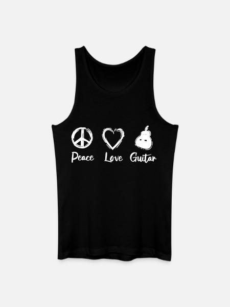 Peace Love Guitar - Men’s Organic Tank Top - black