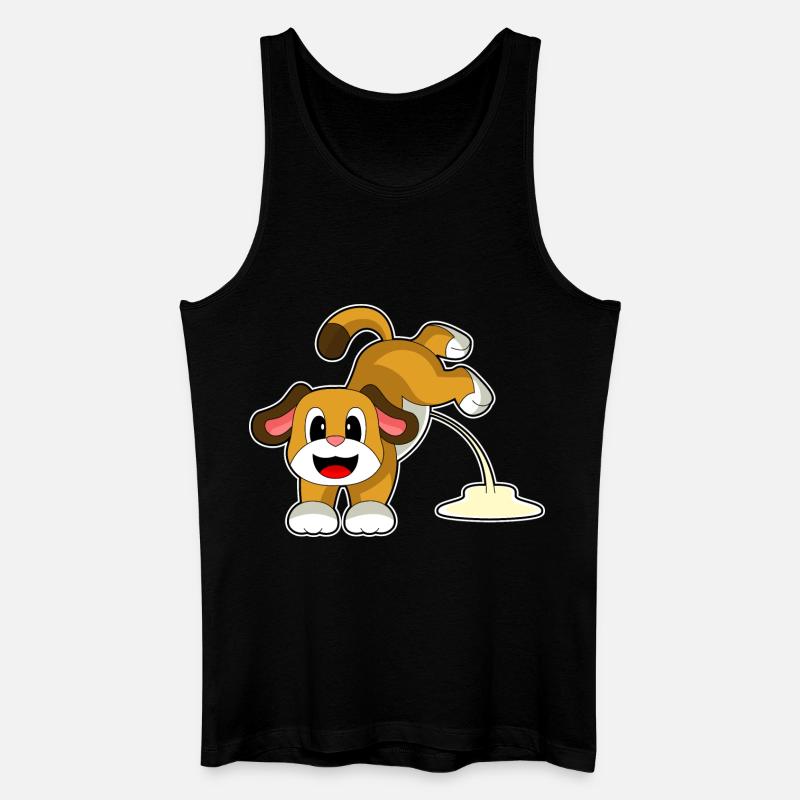 Hund Toilette - Männer Bio Tank Top - Schwarz