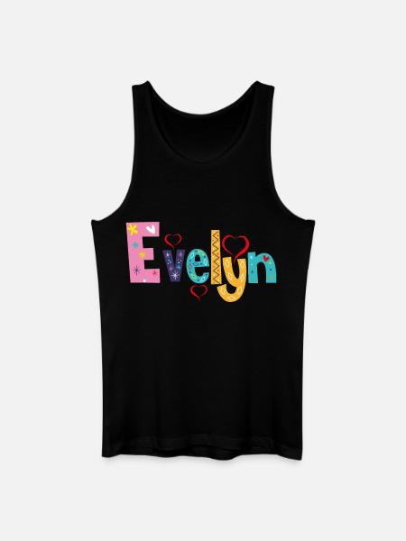 Personalized Evelyn Name - Men’s Organic Tank Top - black