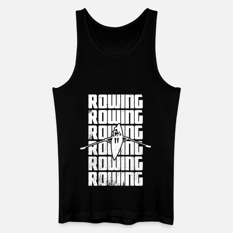 Lustiges Rudern - Männer Bio Tank Top - Schwarz