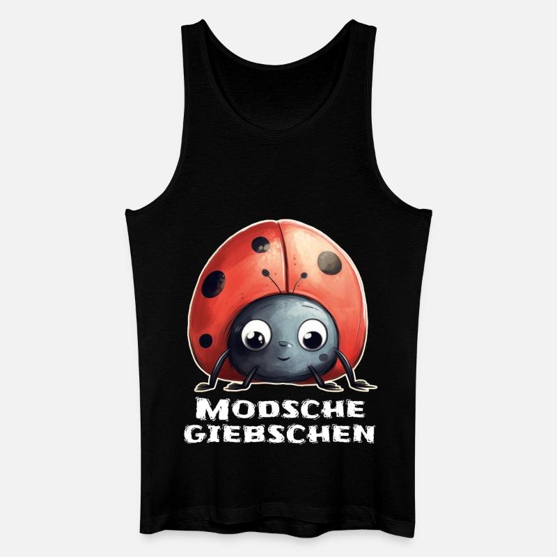 Modschegiebchen Marienkäfer Sächsisch Geschenk - Männer Bio Tank Top - Schwarz