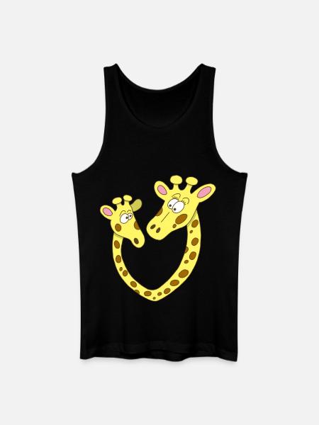 Giraffe Heart - Men’s Organic Tank Top - black