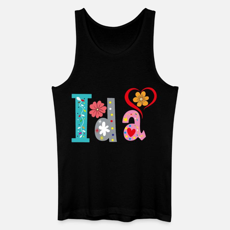 Personalisierter Ida-Name - Männer Bio Tank Top - Schwarz