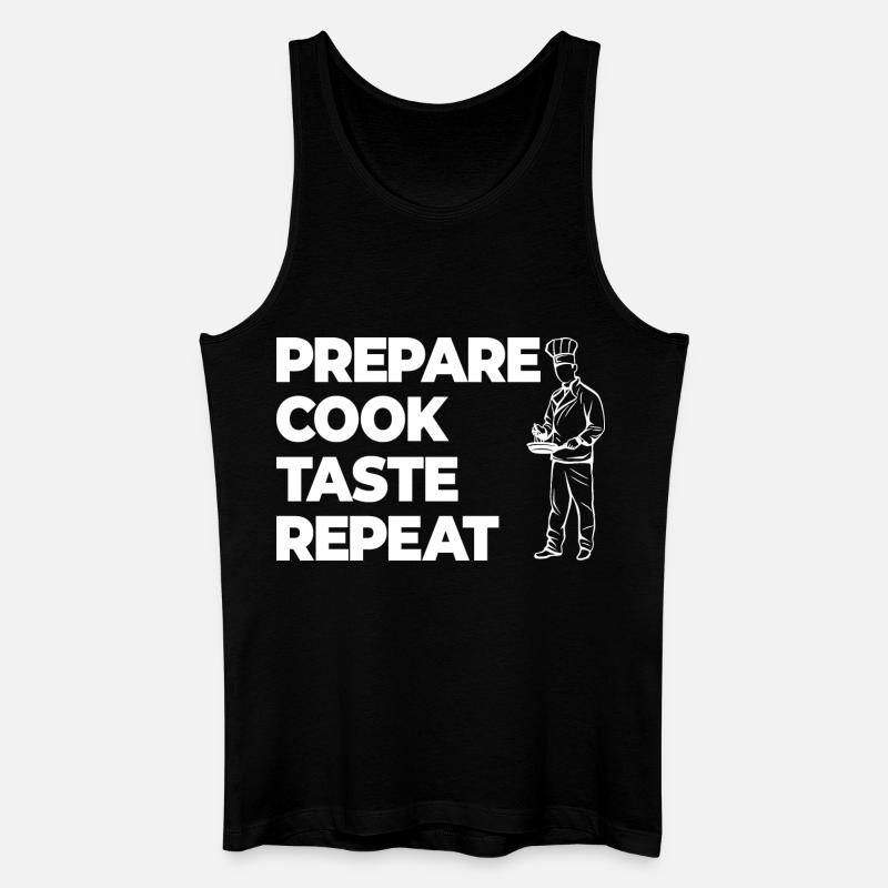 Vorbereiten Kochen Abschmecken - Männer Bio Tank Top - Schwarz