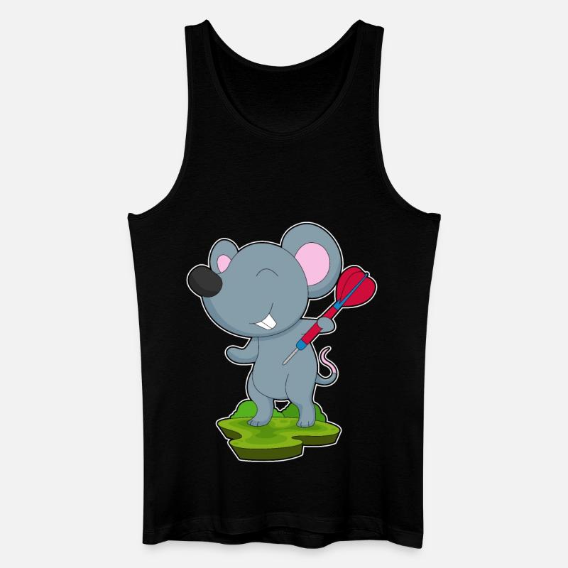 Fléchette de souris - Débardeur bio Homme - noir