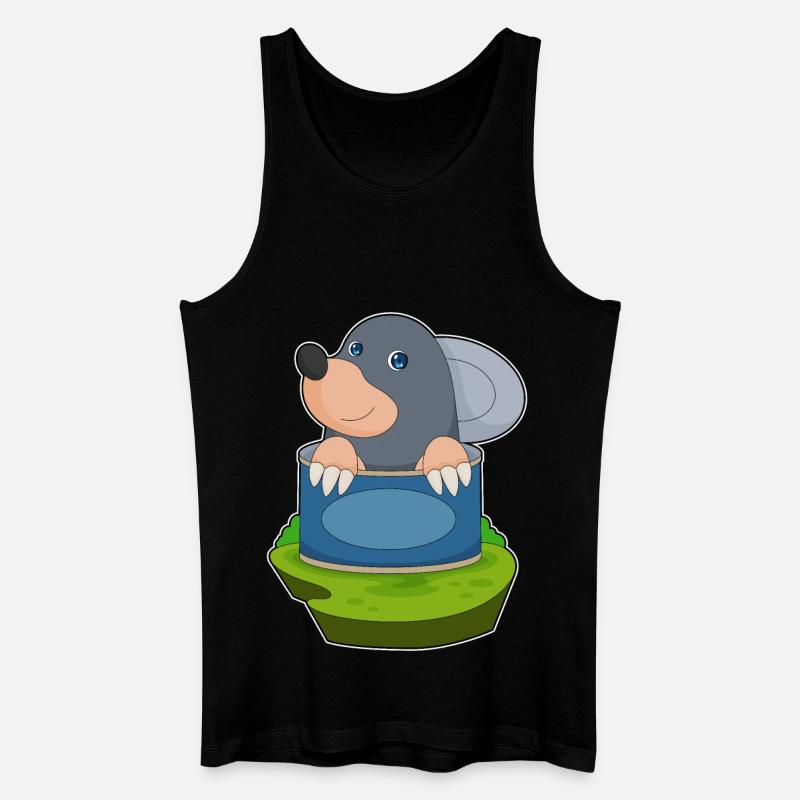 Maulwurf Dose - Männer Bio Tank Top - Schwarz